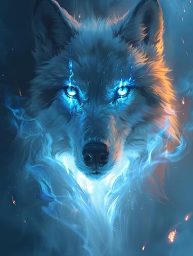 Diamond Painting Wolf, Tier 5D Diamond Painting Erwachsene, DIY Basteln Erwachsene, Vollbohrer Diamant Kunst Stickerei Kreuzstich Kits, Deko Wohnzimmer und Wanddeko, Geschenke für Frauen 60X70cm 8-648 Diamond Painting Wolf, Tier 5D Diamond Painting Erwachsene, DIY Basteln Erwachsene, Vollbohrer Diamant Kunst Stickerei Kreuzstich Kits, Deko Wohnzimmer und Wanddeko, Geschenke für Frauen 60X70cm 8-648 von KUEGDUNG