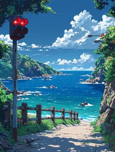 Diamond Painting Wolke, Landschaft 5D Diamond Painting Erwachsene, DIY Basteln Erwachsene, Vollbohrer Diamant Kunst Stickerei Kreuzstich Kits, Deko Wohnzimmer und Wanddeko, Geschenke 100x135cm M-9956 von KUEGDUNG