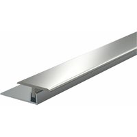 Bergangsprofil mit 2-teiligem Klemmsystem aus Aluminium, passend zu Parkett- und Designböden, für 7-13mm Bodenstärke, Edelstahl-Effekt - Kügele von KÜGELE