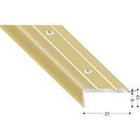 Treppenwinkel Alu sand eloxiert, gelocht, 25/10/1000 mm - Kügele von KÜGELE