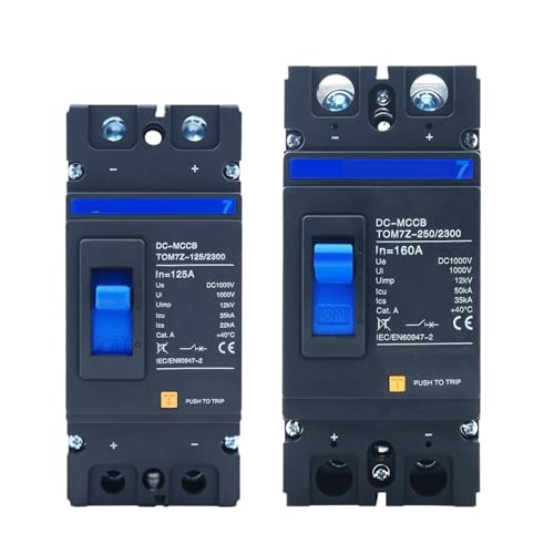 2P DC 1000V DC Solar Molded Case Circuit Breaker Overload Protection Switch Protector for Solar Photovoltaic PV(200A) von KUELVTYIT