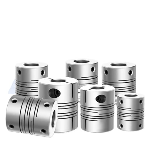 2pcs Parallel Line Coupling LT D19L25Motor Flexible Shaft Coupler Aluminum Alloy Connection Encoder 3D Printer Groove Cardan(LT-D-D19L25 6X8) von KUELVTYIT