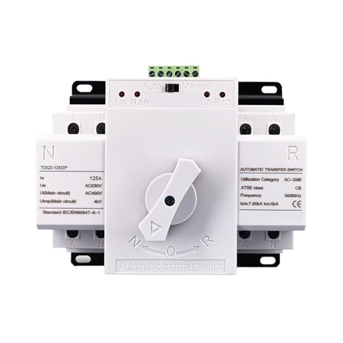 ATS 2P 125A 230V MCB type Dual Power Automatic transfer switch TOQ3-2P/125 PV city power Generator von KUELVTYIT