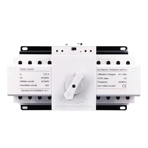 ATS 4P 125A 3 phase 4 wire 230V MCB type Dual Power Automatic transfer switch TOQ3-4P/125 PV city power Generator ATS 4P 125A 3 phase 4 wire 230V MCB type Dual Power Automatic transfer switch TOQ3-4P/125 PV city power Generator von KUELVTYIT