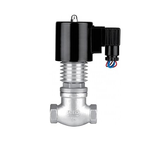 DN15-DN65 High Temperature Solenoid Valve with Piston AC220V 110V Normally Closed Solenoid Valve for Steam, Liquid, Water(BSP-220V,DN20)(G-220v,DN65) von KUELVTYIT