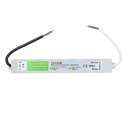 KUELVTYIT Lighting Transformer 90-250V AC to DC 12V 30W 2.5A LED Driver Adapter Aluminum Outdoor IP67 Waterproof Switching Power Supply KUELVTYIT Lighting Transformer 90-250V AC to DC 12V 30W 2.5A LED Driver Adapter Aluminum Outdoor IP67 Waterproof Switching Power Supply von KUELVTYIT