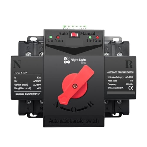 Night light series 2P 63A 125A 220V 230V 50/60Hz MCB type Dual Power Automatic Transfer Switch ATS 2 input 2 output(63A) von KUELVTYIT