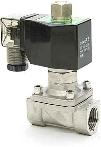 Solenoid Valves Stainless Steel 3/8 /1/2 Orifice 15mm 16 Bar Normally Open Pilot Solenoid Valve SS304 Water Seals Useful(Ac 110v,SPU15K) von KUELVTYIT