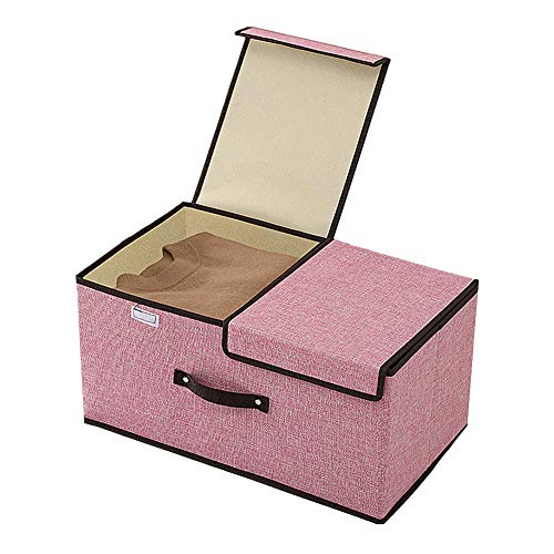 Aufbeahrung Box Aufbewahrungsbox Groß Aufbewahrungsboxen Klein Aufbewahrungsbox Faltbar Schminke Aufbewahrungsbox KöRbe & BehäLter pink,36 * 25 * 16cm von KUENG
