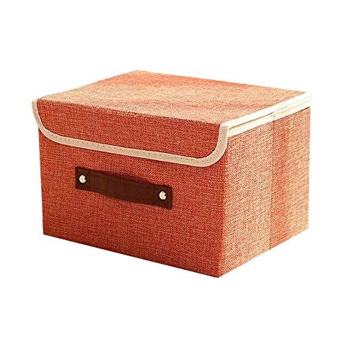 Aufbewahrungsboxen KöRbe & BehäLter Aufbewahrungsbox Groß Aufbewahrungsboxen Klein Ordnungsboxen Mit Deckel orange,26 * 20 * 17cm von KUENG