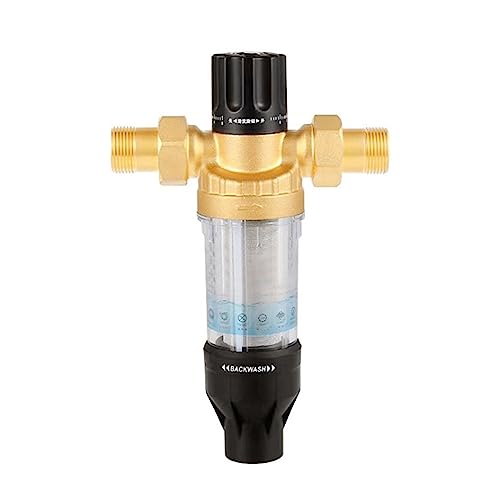 KUEZCVYA Wiederverwendbare Ausspülbarer Feinfilter, Wasserhahn Wasserfilter Wasser, Water Filter, Vorfilter-Sedimentfilter für Brunnenwasserschlauch-Sedimentfilter (3/4" + Flexibler Anschluss) von KUEZCVYA