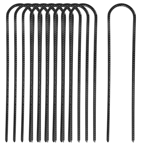 10 Stück Bodenanker Trampolin, 30 cm Erdanker Bodenanker, U förmige Erdanker Zeltheringe Bodenhaken für Pflanzen Bewehrungsstab Zeltheringe für Trampoline Garten Schaukeln Zaun Camping von KUHAWL