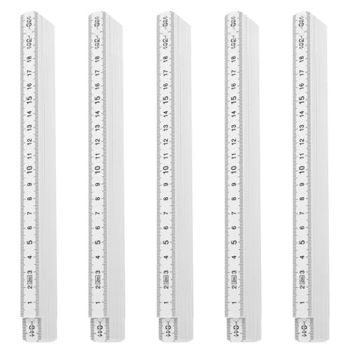 5 Stück Zollstock 2 Meter, Zollstock Gliedermaßstab Zollstock Aus Kunststoff Zollstock Skalierbar Mini Zollstöcke, Zollstock für Tischler Maurer Baustellen Heimwerkerprojekte von KUHAWL