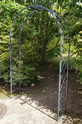 KUHEIGA Anthrazit Rosenbogen Metall, B: 125cm / H:210cm, Rankbogen Anthrazit, Metall-Bogen KUHEIGA Anthrazit Rosenbogen Metall, B: 125cm / H:210cm, Rankbogen Anthrazit, Metall-Bogen von KUHEIGA