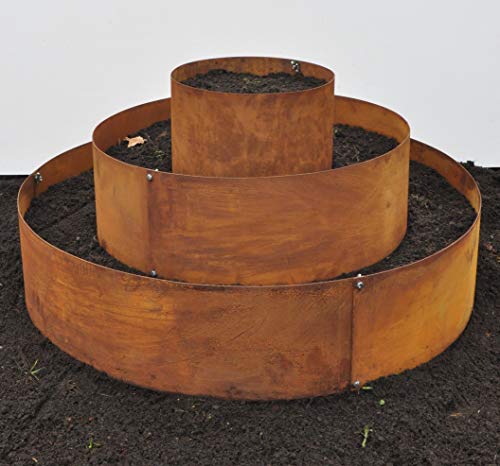 KUHEIGA Blumenpyramide/Pflanzpyramide Rost Ø 90cm Hochbeet Kräuterspirale von KUHEIGA