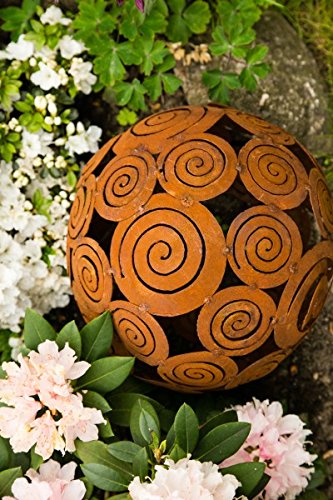 Dekokugel, Rost Ø 28cm Deko-Kugel Gartenkugel Edelrost Kugel von KUHEIGA