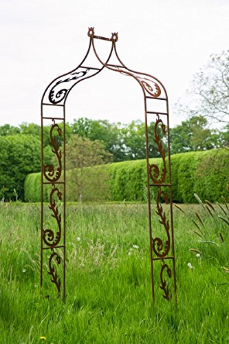 KUHEIGA Filigraner Rosenbogen in Rost B: 95cm Rankbogen aus Metall in Edelrost KUHEIGA Filigraner Rosenbogen in Rost B: 95cm Rankbogen aus Metall in Edelrost von KUHEIGA