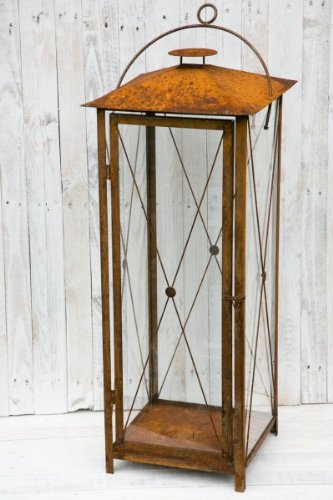 KUHEIGA RIESIGE stabile Laterne Höhe: 100cm, Rost von KUHEIGA