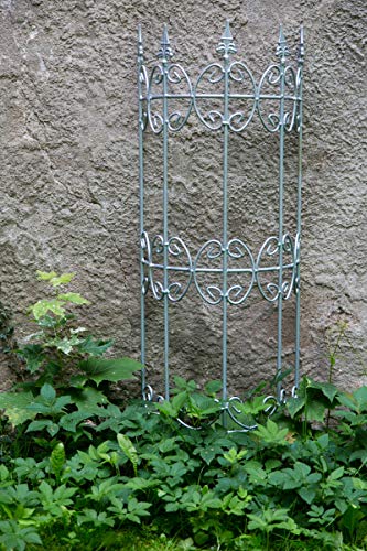 KUHEIGA Rankgitter Metall Zink, Höhe: 120cm, Rankgerüst Metall, Rankhilfer halbrund von KUHEIGA