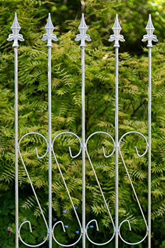 KUHEIGA Rankgitter aus Metall 163cm x 47cm Verzinkt Rankgerüst Beetzaun, Zink von KUHEIGA