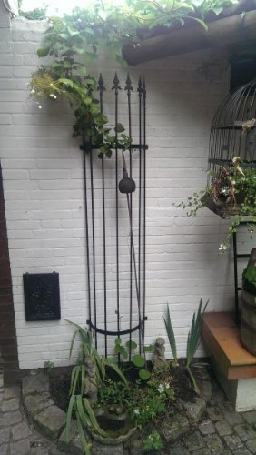 KUHEIGA Rankhilfe Höhe 180cm Blumenwand 10mm Eisen Rankgerüst Schwarz von KUHEIGA