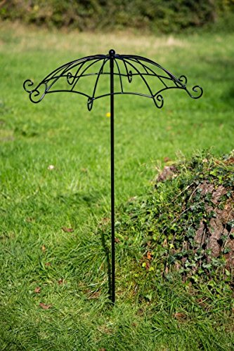 KUHEIGA Rankschirm Schwarz 72cm x 136cm Rankstab Schirm Rosenschirm Rankhilfe von KUHEIGA