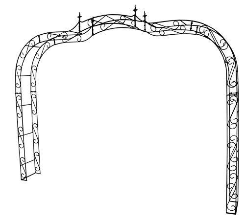 KUHEIGA Rosenbogen 10mm Massiveisen Breite: 335cm Schwarz Rankbogen über 300cm Metall von KUHEIGA