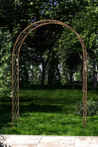 KUHEIGA Rosenbogen Metall B: 175cm / H:242cm, Rankbogen Rost, Metall-Bogen von KUHEIGA