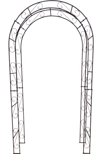 KUHEIGA Rosenbogen aus Metall 12mm Massiveisen! B: 120cm Rost - Rankbogen sehr stabil von KUHEIGA