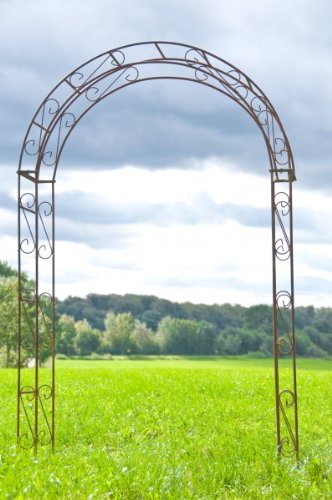 Rosenbogen aus Metall 12mm Massiveisen! B: 140cm Rost - Rankbogen sehr stabil von KUHEIGA