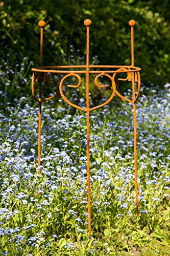 KUHEIGA Staudenhalter Rost H: 80cm - 2 TLG. zum Öffnen Strauchhalter Rankgerüst von KUHEIGA