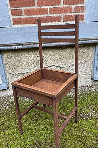 KUHEIGA Stuhl zum Bepflanzen aus Metall,H: 90cm, Edelrost Stuhl Garten, Pflanzstuhl Garten Metall von KUHEIGA