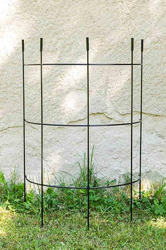 KUHEIGA Verlängerung für Rankgerüst Rankhilfe Jumbo Obelisk halbrund Schwarz H: 85cm von KUHEIGA