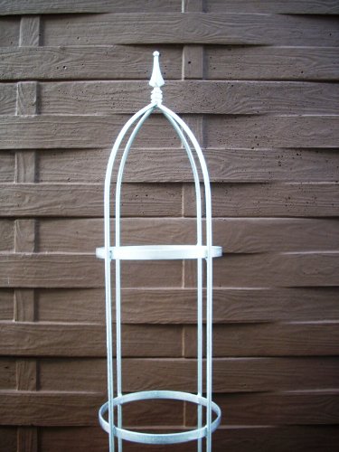 KUHEIGA Verzinkte Rankhilfe Massiveisen 10mm 160cm hoch Obelisk Blumenhilfe Rankgerüst von KUHEIGA