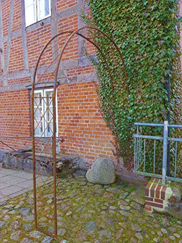 KUHEIGA Wandrosenbogen Metall B: 200cm / H:250cm, Rankbogen Rost, Metall-Bogen, Halbbogen KUHEIGA Wandrosenbogen Metall B: 200cm / H:250cm, Rankbogen Rost, Metall-Bogen, Halbbogen von KUHEIGA