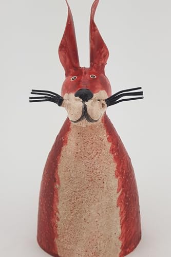 KUHEIGA Zaunhocker Tiere H:17cm, Metall Zaunhocker, Zauntiere bunt, Gartenzaun Tiere von KUHEIGA