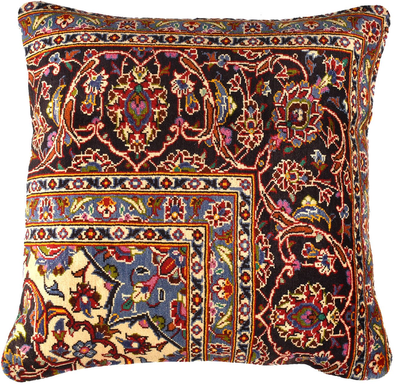 KUHFELL online & NOMAD Bodenkissen Sitzpouf persisches Gabbeh Sitzkissen 80 x 80 cm in Kelim Bodenkissen von KUHFELL online & NOMAD