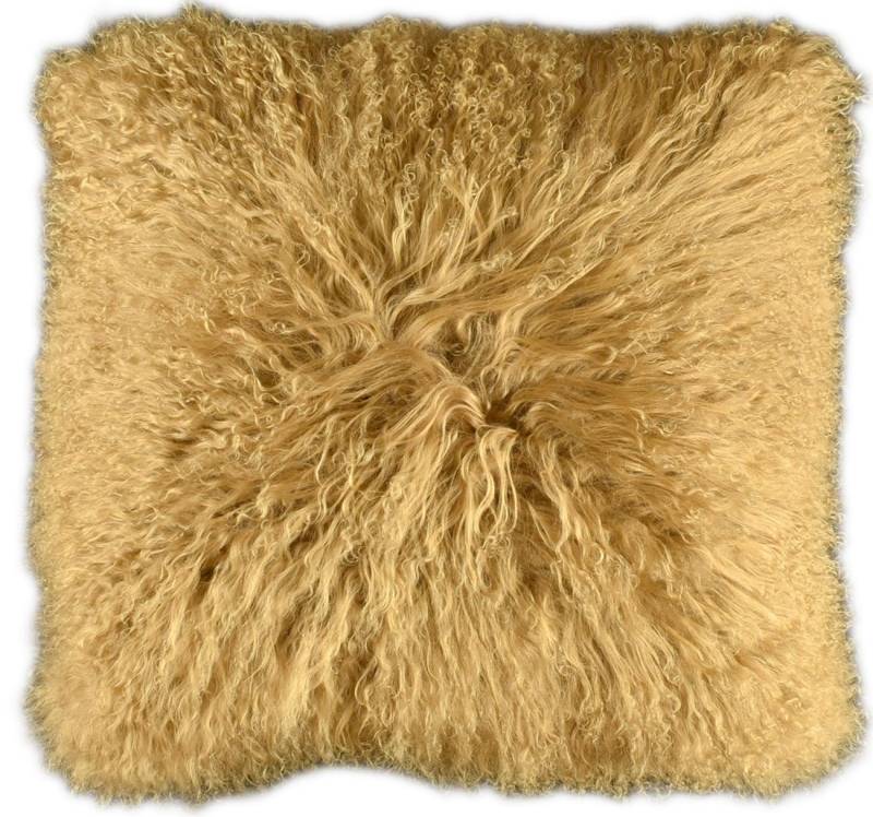 KUHFELL online & NOMAD Dekokissen Echtes Tibet Lammfell Kissenbezug Grau Schwarz Braun Beige oder Weiß von KUHFELL online & NOMAD