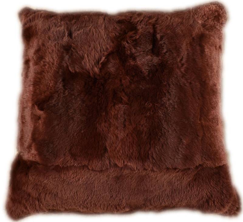 KUHFELL online & NOMAD Fellkissen HASENFELL KANINCHEN KISSENBEZUG 45 x 45 cm IN DIVERSEN FARBEN, echtes Fell von KUHFELL online & NOMAD