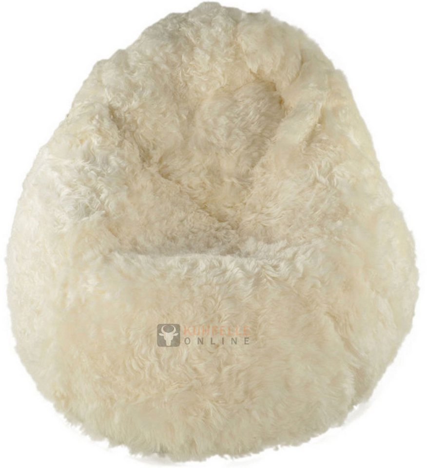 KUHFELL online & NOMAD Sitzsack SITZSACK POUF LAMMFELL SCHAFFELL KURZWOLLIG IN DIVERSEN FARBEN von KUHFELL online & NOMAD