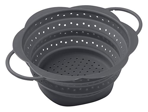 KUHN RIKON 24295 Sieb faltbar 23 cm, Grau, Silicone von KUHN RIKON