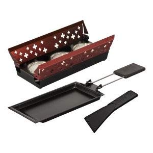 KUHN RIKON 32108 Candle Light Mini Schweizerkreuz Raclette Set, rot von KUHN RIKON