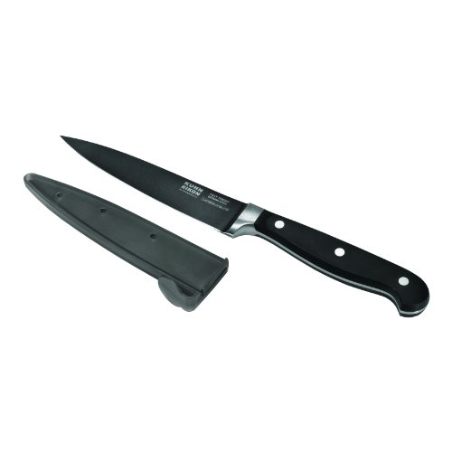 KUHN RIKON 36036 Messer Noir Küchenmesser 25,5 cm geschmiedet schwarz m. Klingenschutz von KUHN RIKON