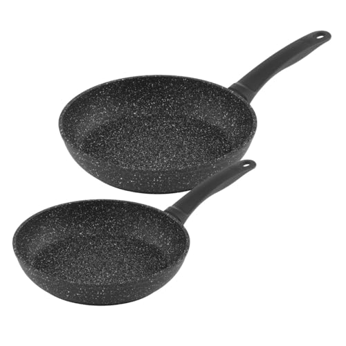 KUHN RIKON EASY INDUCTION Marble Set Ø 24/28 cm, Bratpfannen geeignet für alle Herdarten, Pfannenset aus Aluminium von KUHN RIKON
