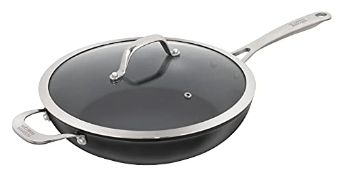 KUHN RIKON Easy Pro Non-Stick Saute Pan with Helper Handle, 28 cm, Aluminium, Black von KUHN RIKON