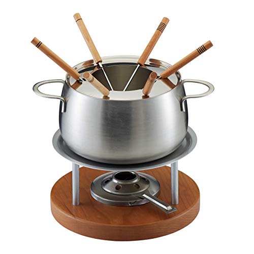 KUHN RIKON Fleischfondue Set, Chrom, grau, 34 x 26 x 23 cm von KUHN RIKON