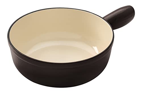 KUHN RIKON Fondue Käsefondue Caquelon Eisenguss, Gusseisen, Schwarz, 20cm von KUHN RIKON