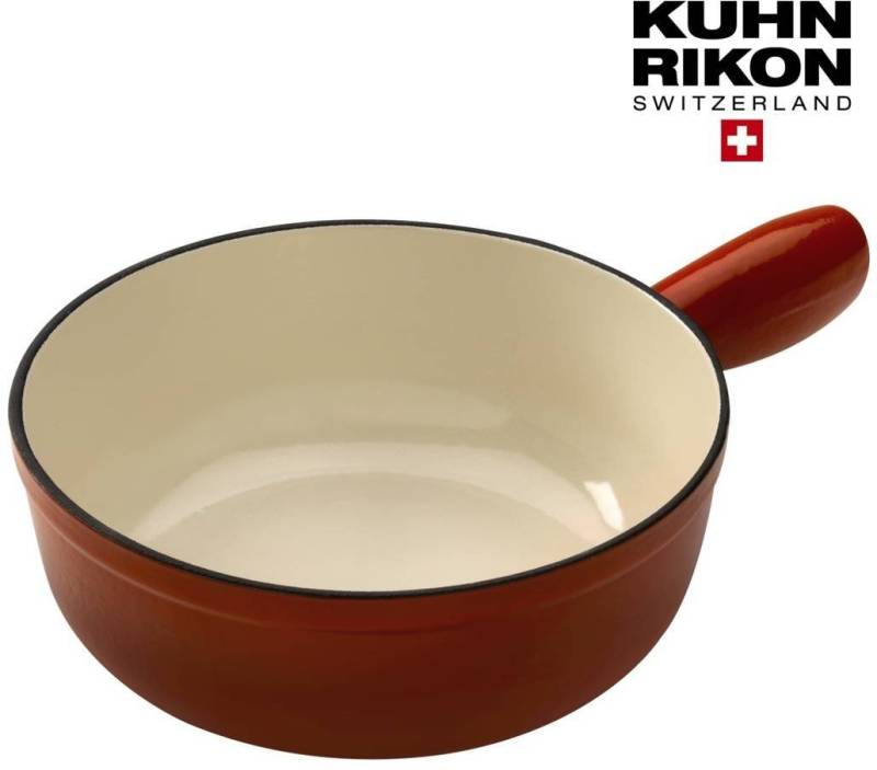 KUHN RIKON Fonduetopf Kuhn Rikon Caquelon aus Eisenguss Ø 24 cm - Rot von KUHN RIKON
