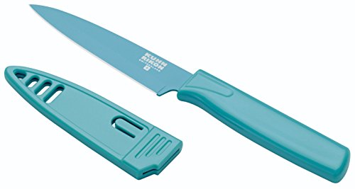 Kuhn Rikon Rüstmesser Colori 1", Edelstahl, Aqua blau, 19.5 x 3 x 1.2 cm von KUHN RIKON