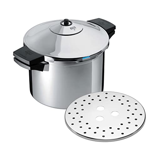 KUHN RIKON Schnellkochtopf/Dampfkochtopf DUROMATIC® Inox Seitengriffmodell, 6 Liter/22 cm, Induktion, Edelstahl von KUHN RIKON